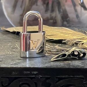 Rare SILVER Louis Vuitton Lock and Key - #304